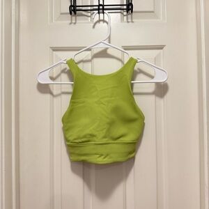 Lululemon Athletica Neon Green Crop Top